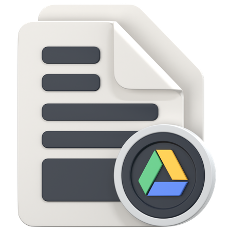 Arquivo do Google Drive  3D Icon