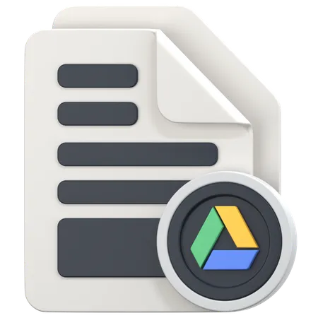 Arquivo do Google Drive  3D Icon