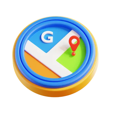 Google Maps  3D Icon