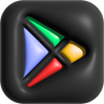 google play 3d logo