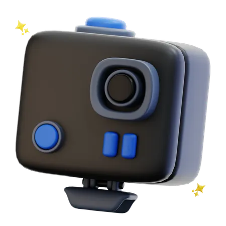 3 D Rendering Gopro With Stand Illustration 3D Icon