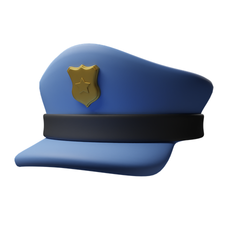 Gorra de policia  3D Icon