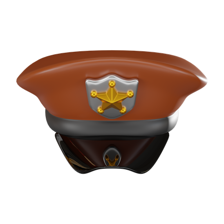 Gorra de policia  3D Icon