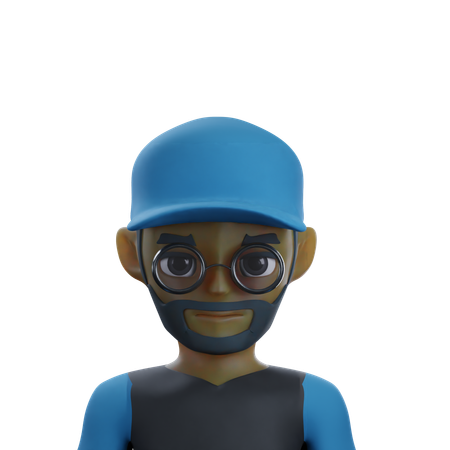 El hombre es gorra azul  3D Icon