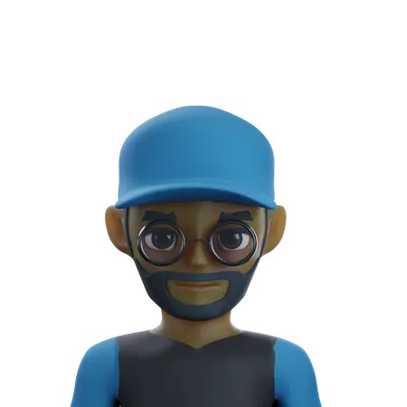 El hombre es gorra azul  3D Icon