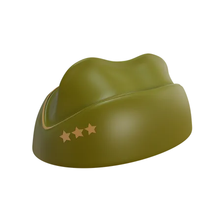 Gorra militar original de la Segunda Guerra Mundial.  3D Illustration