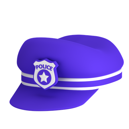 Gorra de policia  3D Icon