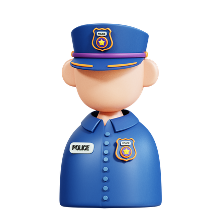 Gorra de policia  3D Icon