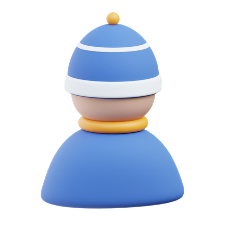 Menino gorro  3D Icon