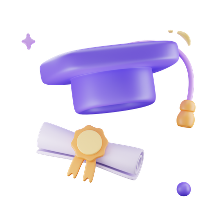 Gorro de graduación  3D Icon