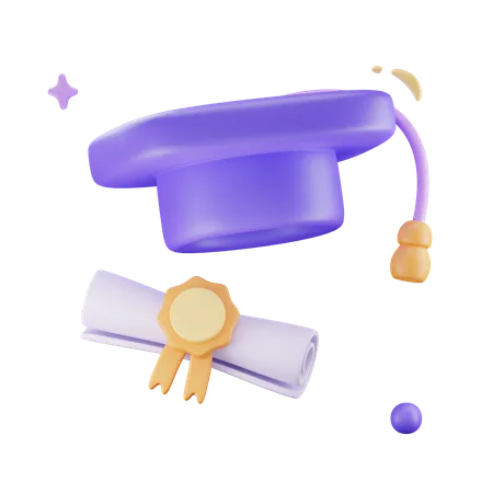 Gorro de graduación  3D Icon