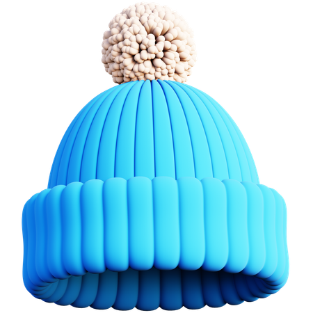 Gorro de tricô com pompom  3D Icon