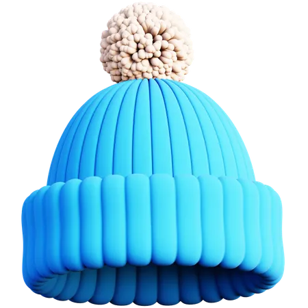 Gorro de tricô com pompom  3D Icon