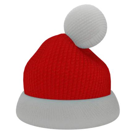 Gorro de Papai Noel vermelho  3D Icon