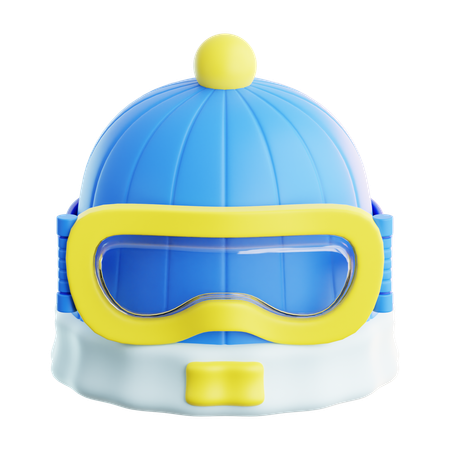 Gorro y gafas de esquiar  3D Icon