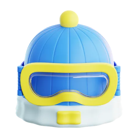 Gorro y gafas de esquiar  3D Icon