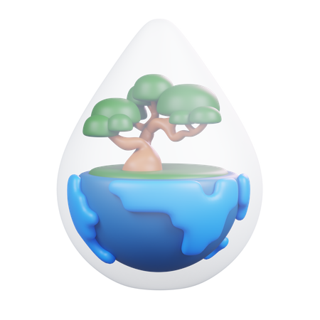 Gota de agua  3D Icon