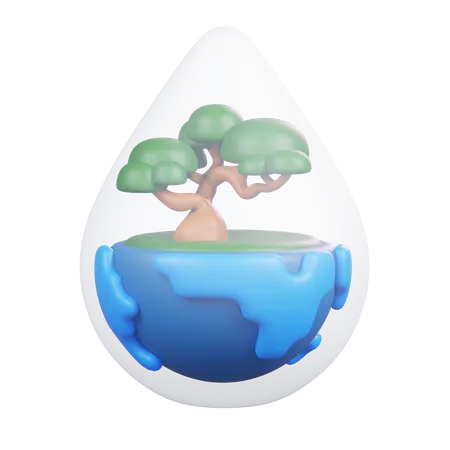 Gota de agua  3D Icon