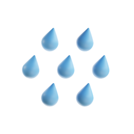 Gota de agua de lluvia  3D Icon