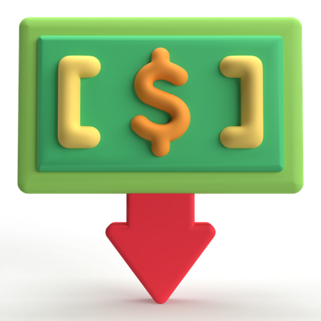 Caída de dinero  3D Icon