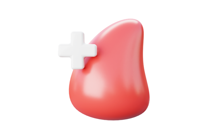 Gota de sangre positiva  3D Icon