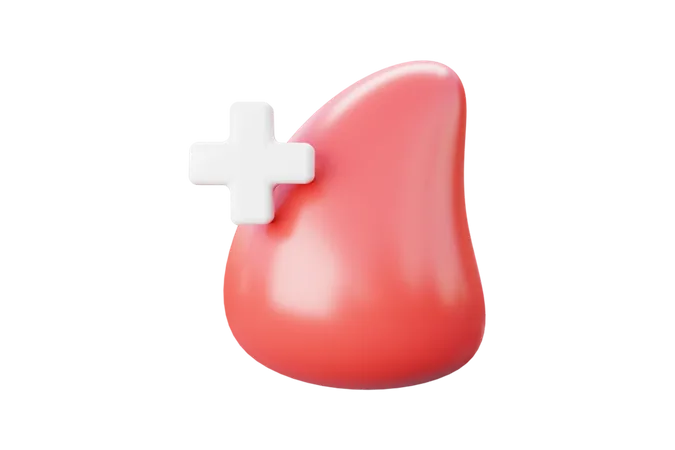 Gota de sangre positiva  3D Icon