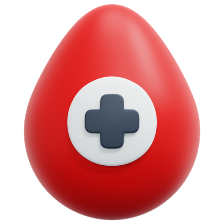 Gota de sangre positiva  3D Icon