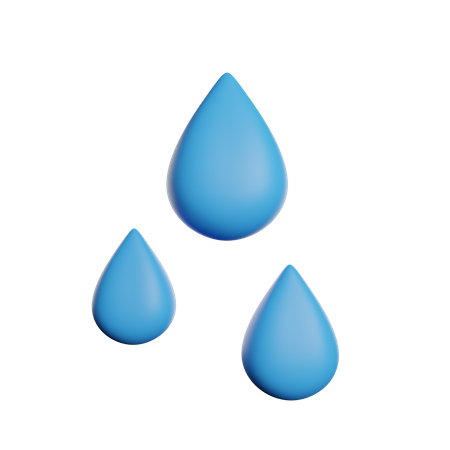 Gotas de agua  3D Icon