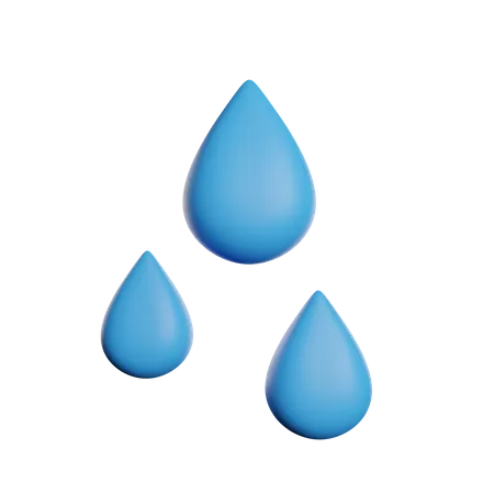 Gota De Lluvia De Agua 3D Icon