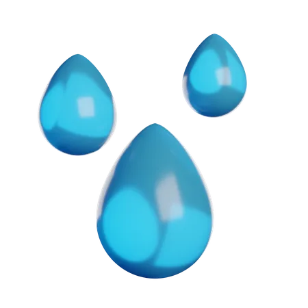 Gotas De Agua Lluvia Clima 3D Icon