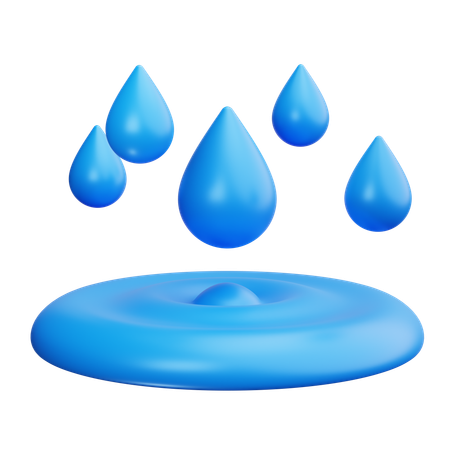 Gotas de lluvia  3D Icon