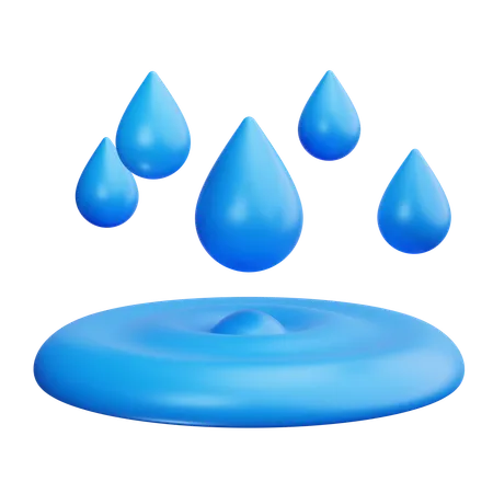 Gotas de lluvia  3D Icon