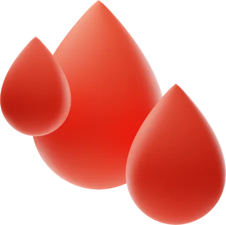 Gotas de sangue  3D Illustration