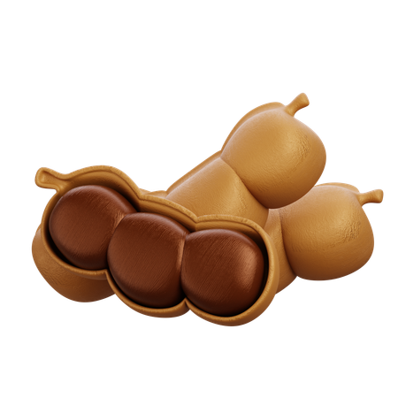 Gousse de tamarin  3D Icon