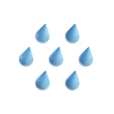 Goutte d'eau de pluie  3D Icon