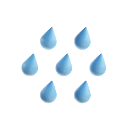 Goutte d'eau de pluie  3D Icon