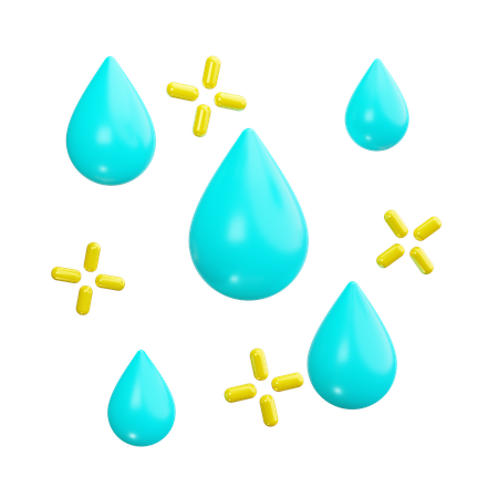 Gouttes de pluie  3D Icon