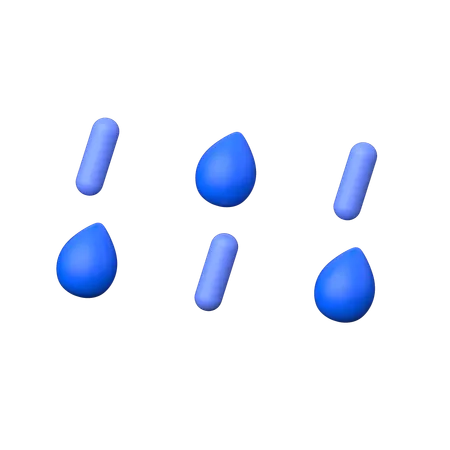 Gouttes d'eau  3D Icon