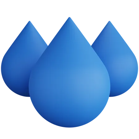 Gouttes d'eau  3D Icon