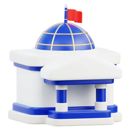 政府の建物  3D Icon