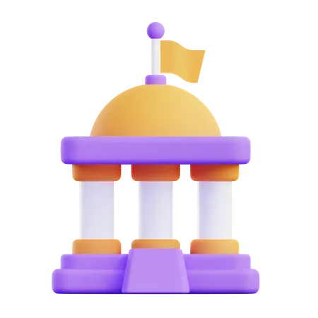 Government Building 3D Icon