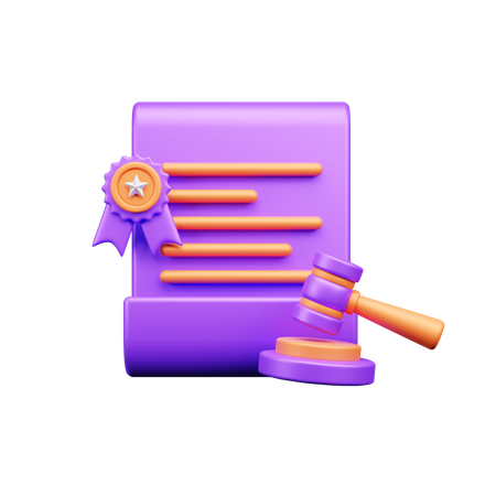 Government Certificate  3D Icon