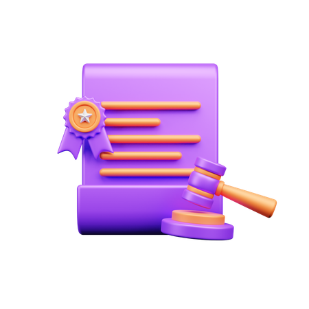 Government Certificate  3D Icon