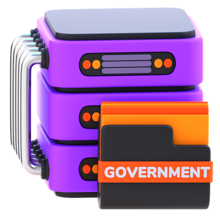 Government Data  3D Icon