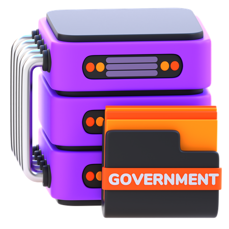 Government Data  3D Icon