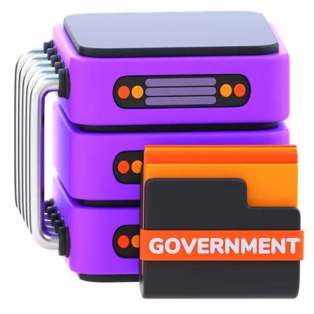 Government Data  3D Icon
