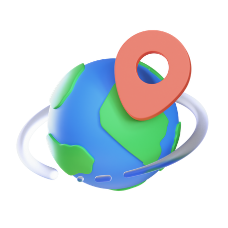 GPS Coordinate  3D Icon