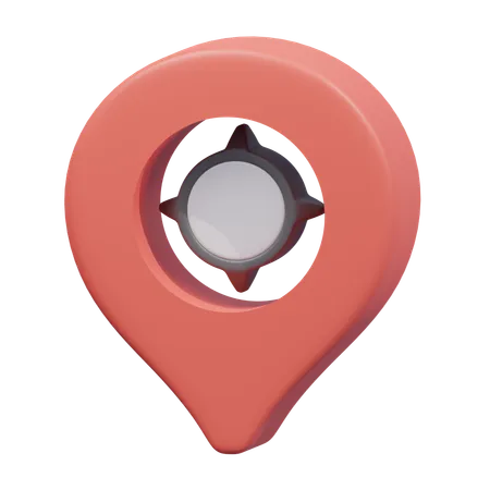 GPS Location  3D Icon
