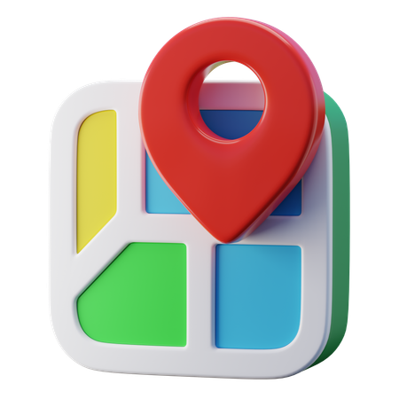 GPS Map  3D Icon