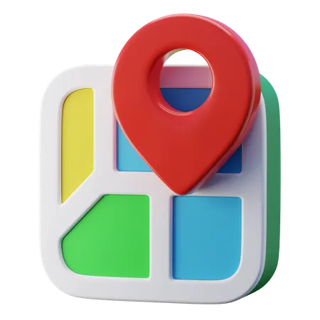 GPS Map  3D Icon